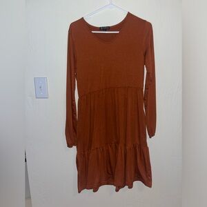 Burnt Orange long sleeve dress